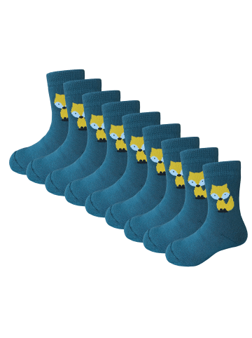 Yalion 9er Pack Socken Halbplüsch in Grün