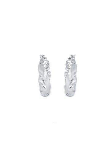 Amor Creolen Silber 925, rhodiniert in Silber