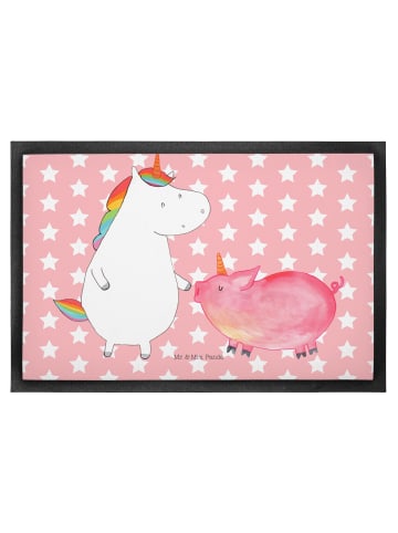 Mr. & Mrs. Panda Abstreifer Einhorn Schwein ohne Spruch in Rot Pastell