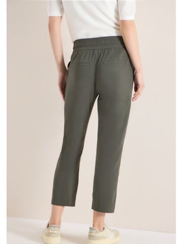 Cecil Mid Waist Slim Leg Hose im Casual Fit in Grün