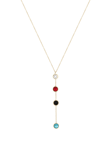 faina Women Necklace in Gold Multicolor