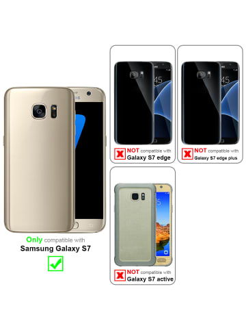 cadorabo Handykette für Samsung Galaxy S7 Hülle in GLÄNZEND BRAUN
