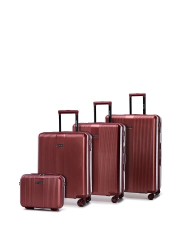 Wittchen POLYCARBONATE LUGGAGE SET 4 PCS in Dark red