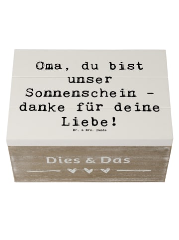 Mr. & Mrs. Panda Box Spruch Oma Sonnenschein mit Spruch in Weiß