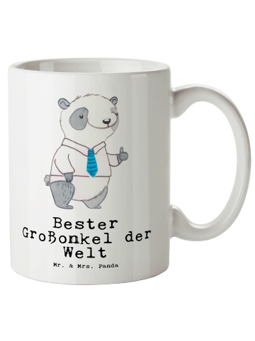 Mr. & Mrs. Panda Pott Panda Bester Großonkel der Welt mit Spruch in Weiß