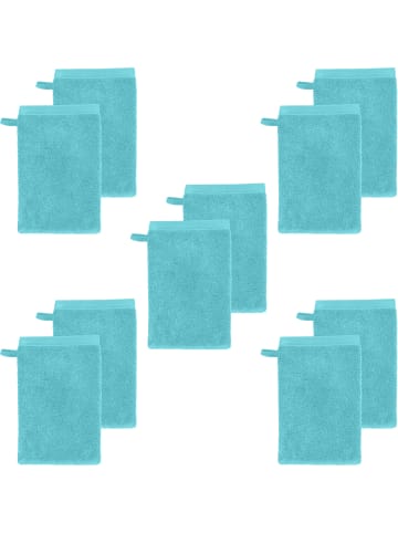 Erwin Müller Frottier Waschhandschuh 10er-Pack Heidenheim in türkis