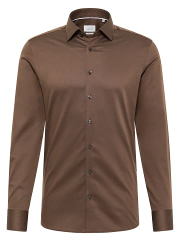 Eterna Hemd SLIM FIT in dunkelbraun