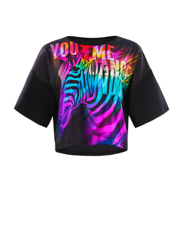 Winshape Functional Light and Soft Dance-Top DT109LS in rainbow zebra/black