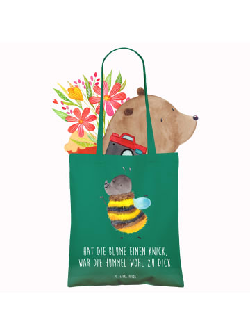 Mr. & Mrs. Panda Jutebeutel Hummel flauschig mit Spruch in Mint