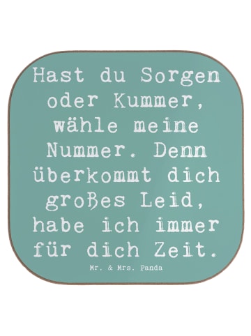 Mr. & Mrs. Panda Untersetzer für Gläser Spruch Schutz Rufnummer ... in Meeresbrise