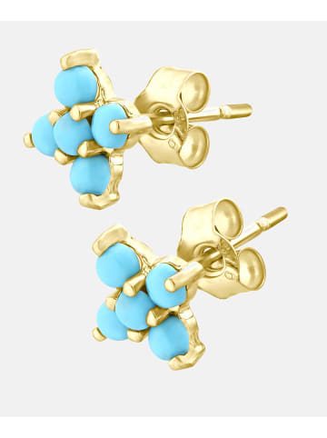 Vanlere Ohrstecker aus 375 Gelbgold Blumen-Design