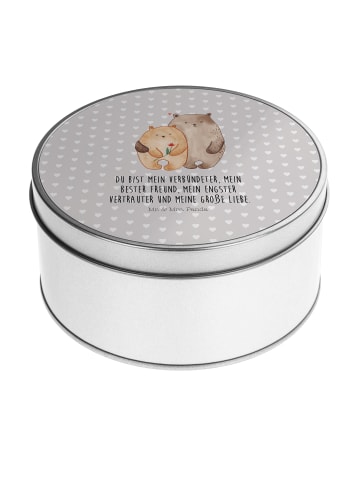 Mr. & Mrs. Panda Kaffeedose Bären Liebe mit Spruch in Grau Pastell