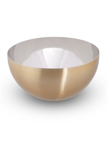 relaxdays Servierschüssel in Gold/ Silber - (H)12,5 x Ø 25 cm