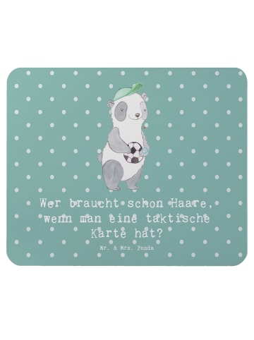 Mr. & Mrs. Panda Mauspad Fußballtrainer Einzigartig mit Spruch in Meeresbrise
