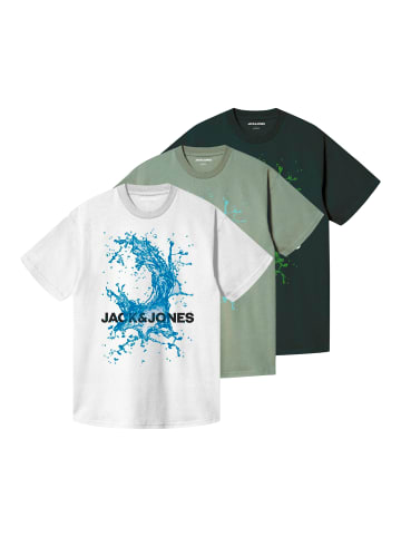 JACK & JONES Junior 3er Pack T-Shirts JCOSPLASH OCEAN TEE in desert sage