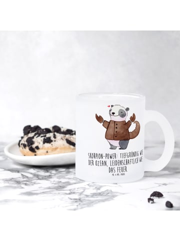 Mr. & Mrs. Panda Glas Skorpion Astrologie mit Spruch in Transparent