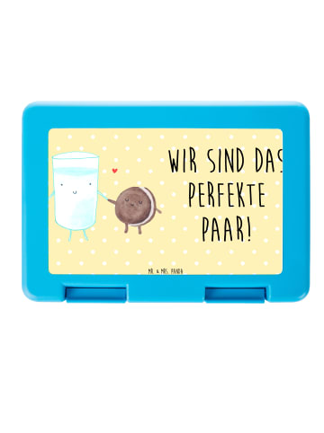 Mr. & Mrs. Panda Brotdose Milch Keks mit Spruch in Gelb Pastell