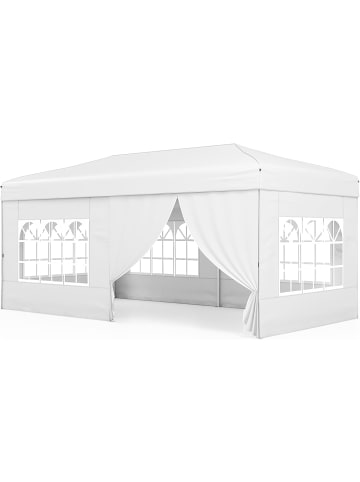COSTWAY Pavillon 3x6m in Weiß