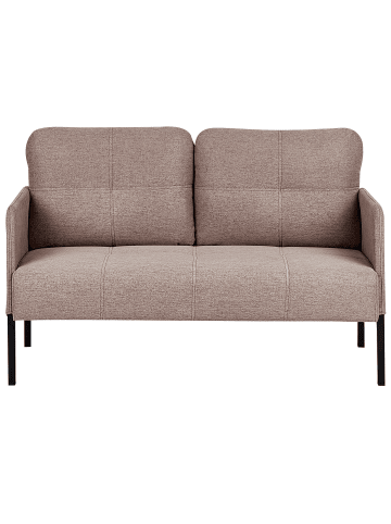 Beliani 2-Sitzer Sofa LAHTI in Braun/Schwarz - (W) 124 x (H) 70 x (L) 70 cm