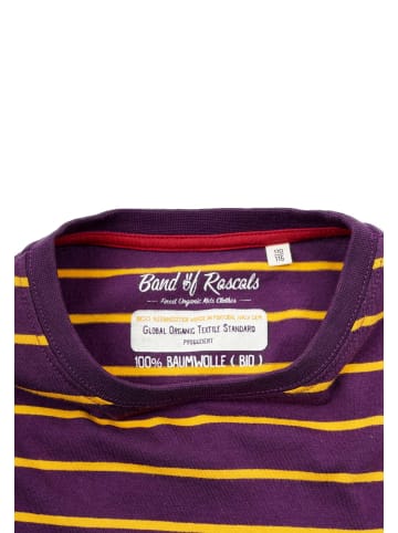 Band of Rascals Longsleeve " Striped " in dark-purple-mustard