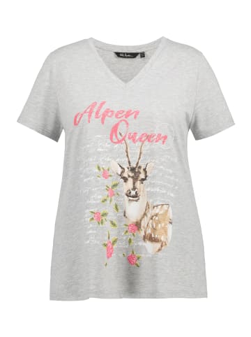 Ulla Popken Shirt in grau melange