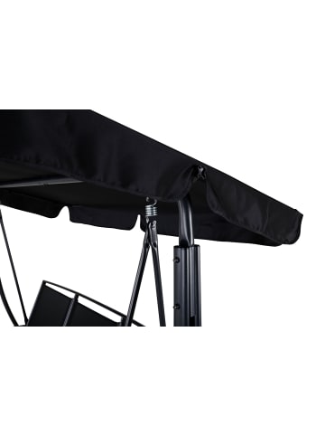 ebuy24 Gartensofa Madras Schwarz 203 x 122 cm