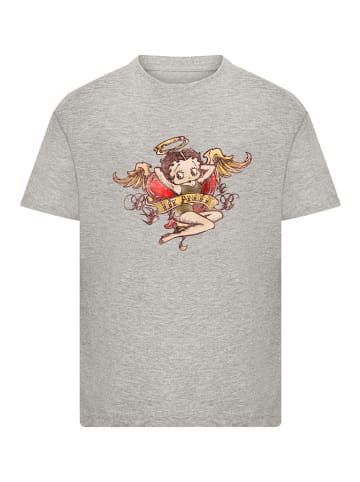 F4NT4STIC T-Shirt Betty Boop Lil Angel Tattoo in grau meliert