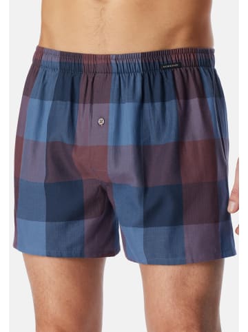 Schiesser Boxershorts Web in Dunkelblau / blau