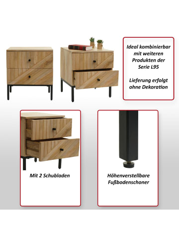 MCW Nachttisch L95 Schublade Mango-Holz, Standard