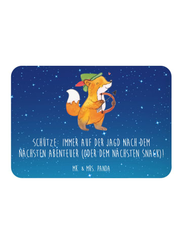 Mr. & Mrs. Panda Magnet Abenteuer Schütze mit Spruch in Sternenhimmel Blau