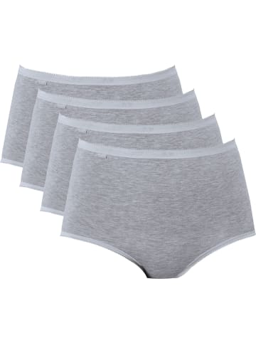 Sloggi Taillenslip 4er-Pack Basic+Maxi in grau