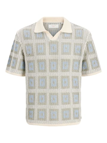 JACK & JONES Junior Gestricktes Polo in Sea Salt
