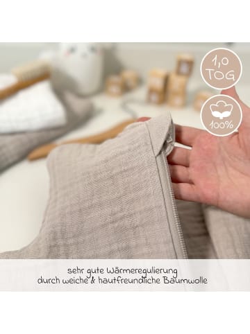 Makian Musselin-Schlafsack - Beige in beige