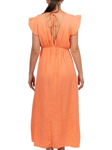 Reichstadt Damen Relaxed Fit Sommerkleid Musselin in Orange