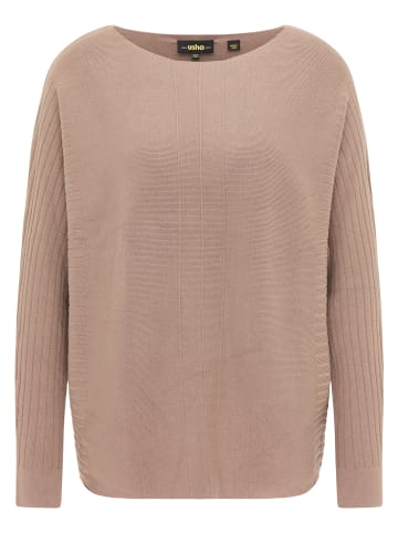 usha BLACK LABEL Strickpullover in Dunkeltaupe