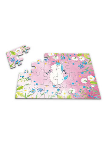 Mr. & Mrs. Panda Puzzle Einhorn Fitness ohne Spruch in Rot Pastell