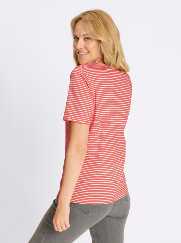Sieh an! Ringelshirt in koralle-ecru-geringelt