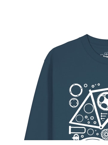 wat? Apparel Sweatshirt Fahrradteile in Petrol