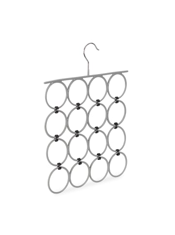 relaxdays 4x Schalhalter in Grau