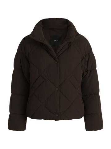 Zero Steppjacke mit Stehkragen in Black Coffee