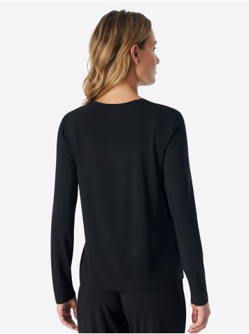 Schiesser Pyjamaoberteil Mix Relax in Schwarz