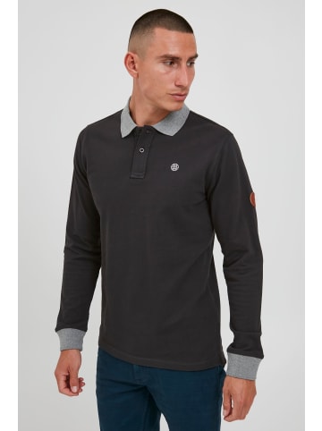 BLEND Langarm-Poloshirt BHRalle in Grau