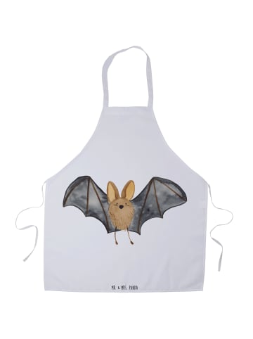 Mr. & Mrs. Panda Schürze Fledermaus Flügel ohne Spruch in Weiß