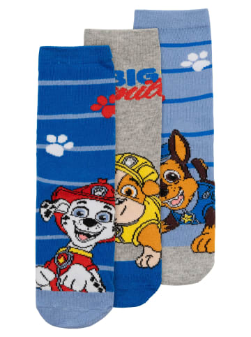 Paw Patrol 3er Pack Paw Patrol Socken Söckchen Strümpfe in Mehrfarbig