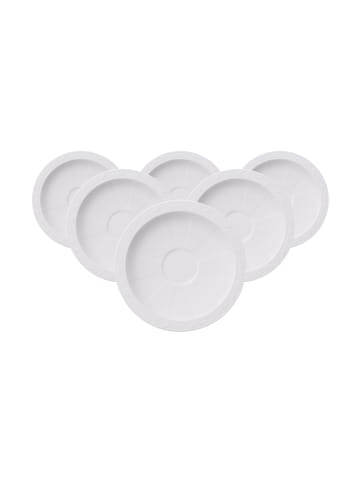 Villeroy & Boch 6er Set Espresssountertassen White Pearl in Weiß ø 13 cm in weiß