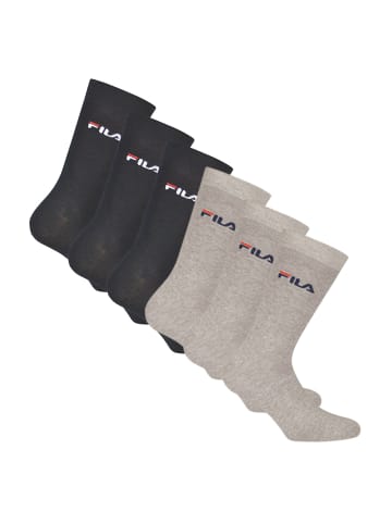 Fila Socken 6er Pack in Blau/Grau