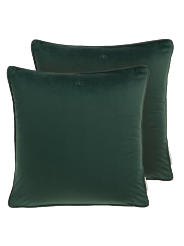 Tom Tailor TT Kissenhülle 2er Set VelvetSignature 45 x 45 cm in Grün