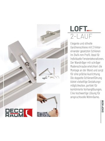 Deco-Raum® Gardinenschiene Innenlauf 2-lauf