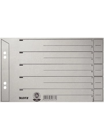 Leitz 1656 Trennblätter - Lochung hinterklebt Überbreite A5 quer grau 100 St...