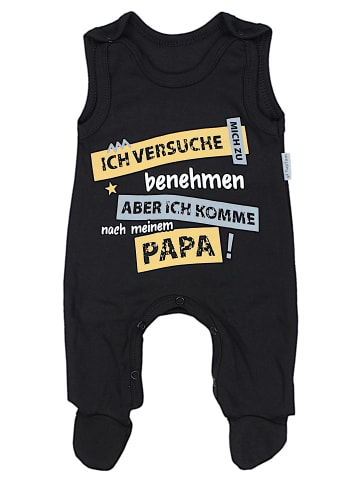 TupTam Unisex Baby Strampler mit Spruch in schwarz